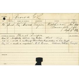 BROWN, GL (Special courses)