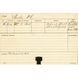 BULL, John (Special Course - Carpentry)