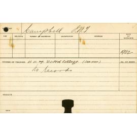 CAMPBELL, JWT (Course Not Identified)