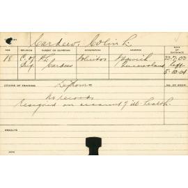 CARDEW, Colin L (Hawkesbury Diploma of Agriculture (HDA))