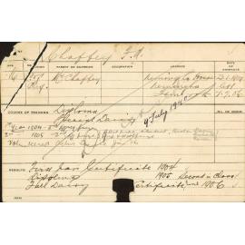 CHAFFEY, Frank Augustus (Hawkesbury Diploma of Agriculture (HDA) & Certificate - Dairy)