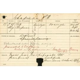 CHAPMAN, PW (Hawkesbury Diploma of Agriculture (HDA) & Certificate - Farm, Dairy & Orchard)