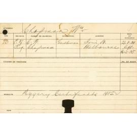 CHAPMAN, W (Certificate - Piggery)