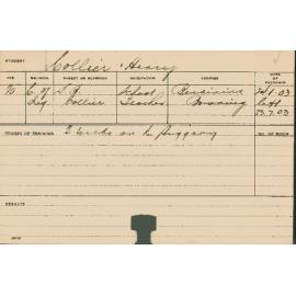 COLLIER, Henry (Certificate - Piggery)