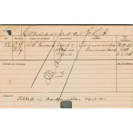 CONCANNON, George Lewis Blake (Course Not Identified)