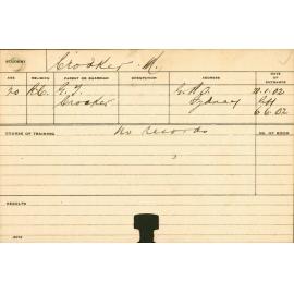 CROOKER, M (Course Not Identified)