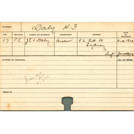 DALY, HG (Course Not Identified)