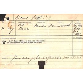 DOWE, Clarence P (Certificate - Poultry)
