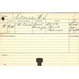 DRUCE, William J (Course Not Identified)