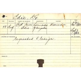 EDIE, JG (Course Not Identified)