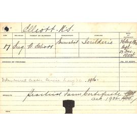 ELLIOTT, NS (Certificate - Practical Farm)