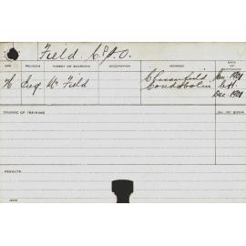 FIELD, C Percy O (Hawkesbury Diploma of Agriculture (HDA))