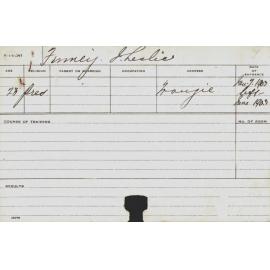 FINNEY, J Leslie (Course Not Identified)