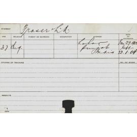 FRASER, LA (Course Not Identified)