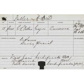 FULLER, AD (Hawkesbury Diploma of Agriculture (HDA) & Certificate - Dairy)