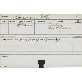 GARRAU, GD (Course Not Identified)