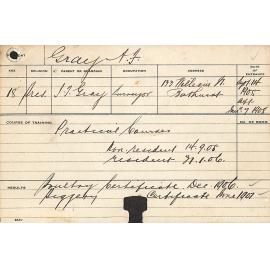 GRAY, Andrew F (Practical Courses - Poultry & Piggery)