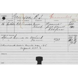 GRIERSON, RJ (Special course - Orchard & Farm)