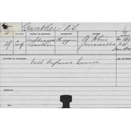 GUNTHER, NS (Full Diploma Course)