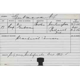 GUTMANN, AS (Practical Courses)