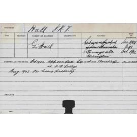 HALL, JKV (Course Not Identified)