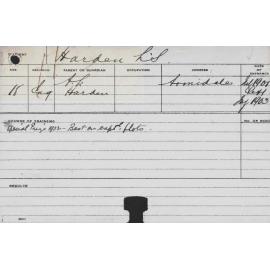 HARDEN, LS (Course Not Identified)