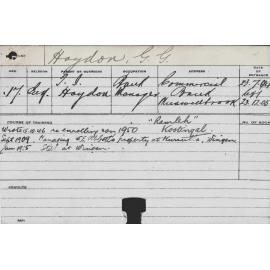 HAYDON, GG (Practical)