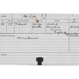 HEATH, FJ (Special Course - Dairy)