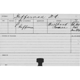 HEFFERNAN, HA (Course Not Identified)