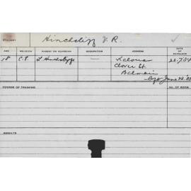 HINCHCLIFF, VR (Course Not Identified)