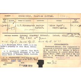 HINDMARSH, Charles Thomas (Practical Experimental Plots & Dairy Farming)