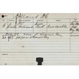 HOLLAND, HG (Course Not Identified)