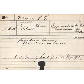 HOLMES, MG (Practical Coruses & Special Dairy Course)