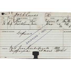 HOLTHOUSE, RC (Hawkesbury Diploma of Agriculture (HDA))