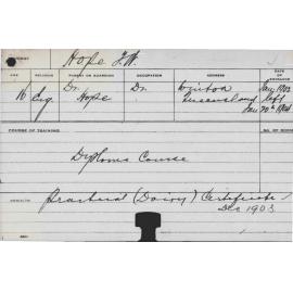 HOPE, TW (Diploma Course & Practical Dairy)