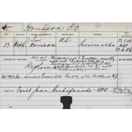 HOUISON, EO (Diploma - First Year Certificate)