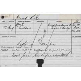 HUNT, Robert E (Diploma)