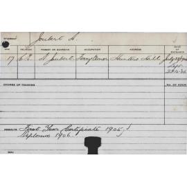 JOUBERT, Albert (Hawkesbury Diploma of Agriculture (HDA))