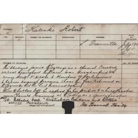 KALESKI, Robert (Hawkesbury Diploma of Agriculture (HDA)####)