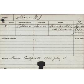 KEANE, WJ (Certificate - Farm)