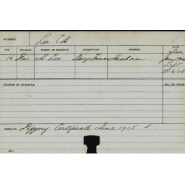 LEE, CH (Certificate - Piggery)