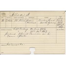 ALLEN, H (Special Courses - Farm & Plots)