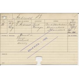 ANDREWS, Perry F (Special Courses - Farm Orchard Dairy)