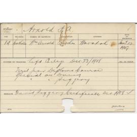 ARNOLD, Joseph A (Certificate - Piggery)