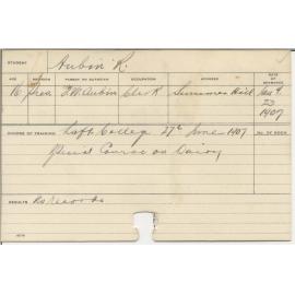 AUBIN, Reginald Stanley (Reg) (Special Course - Dairy)