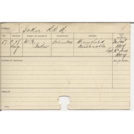 BAKER, R W M (Course Not Identified)