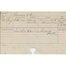 BANNER, OA (Teachers Training College, Staff)