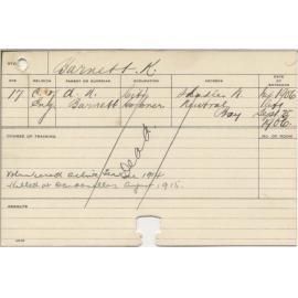 BARNETT, Knight (Course Not Identified)