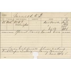 BARNETT, W J (Cheese making, Milk & Cream testing, Dairy Farming & Certificate - Dairy)