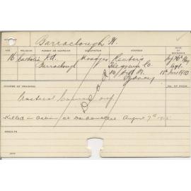 BARRACLOUGH, Harold (Practical Courses)